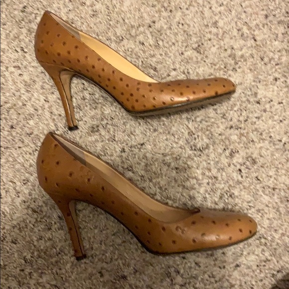 Kate Spade Light Brown Heels with Polka Dots - Picture 2 of 5